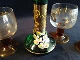 Hand painted glass vase