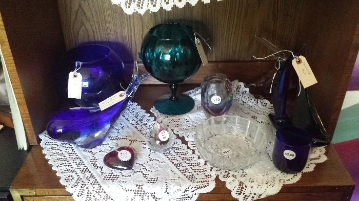 Various Glass/Crystal Items