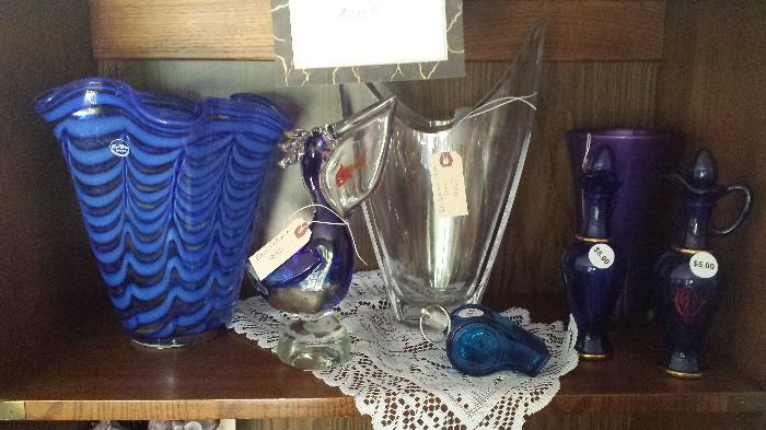 Various Glass/Crystal Items.
