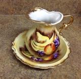 Vintage small pitcher with matching plate