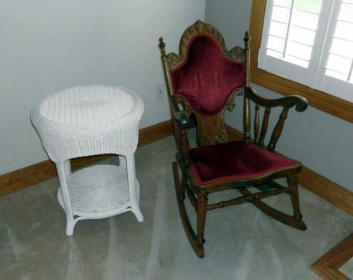 Vintage Padded Rocking Chair