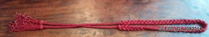 Braided Belt - made of red glass beads.