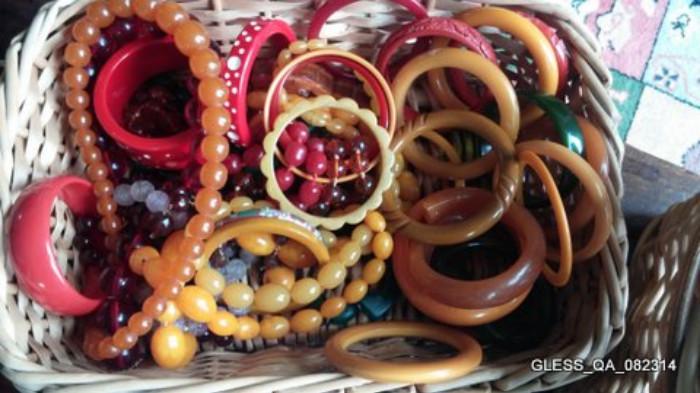 Bangles and Necklaces (Many Bakelite)