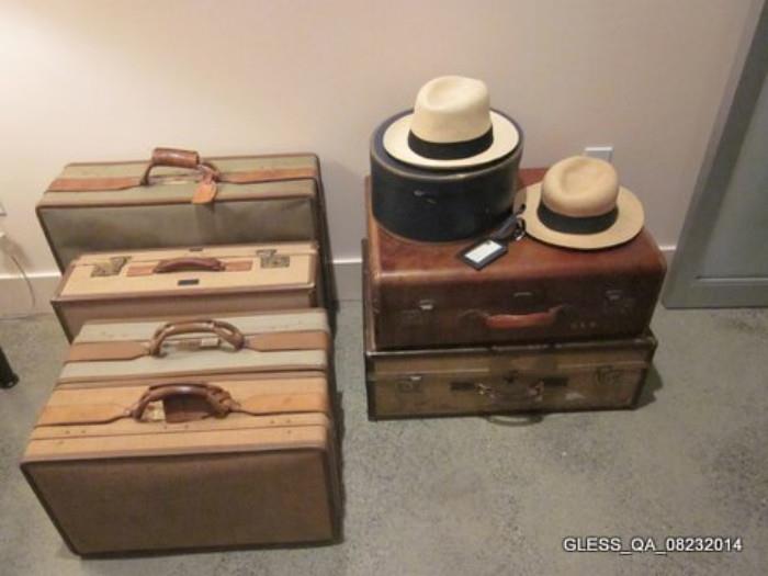 Vintage Luggage, Hartmann Vintage Luggage, Panama Hats