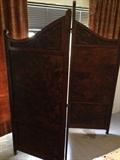 art nouveau oak divider screen