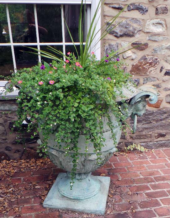 Antique Bronze Urn Planters