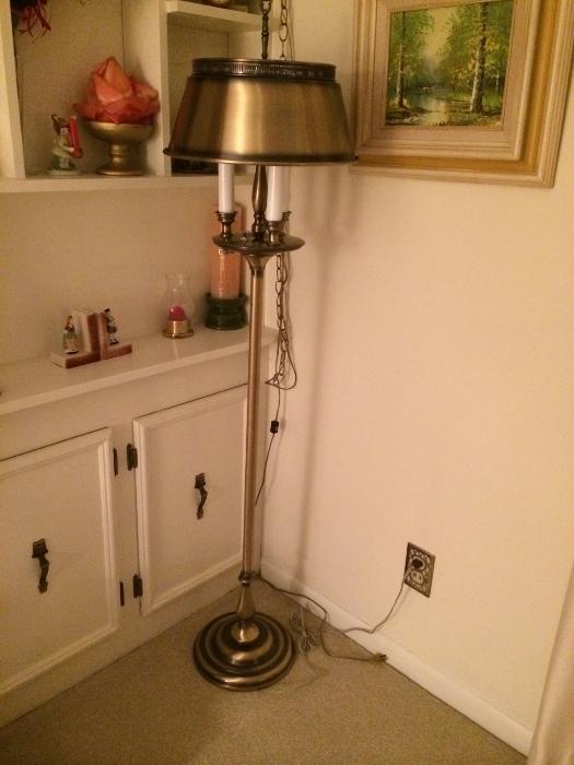 Vintage brass floor lamp.
