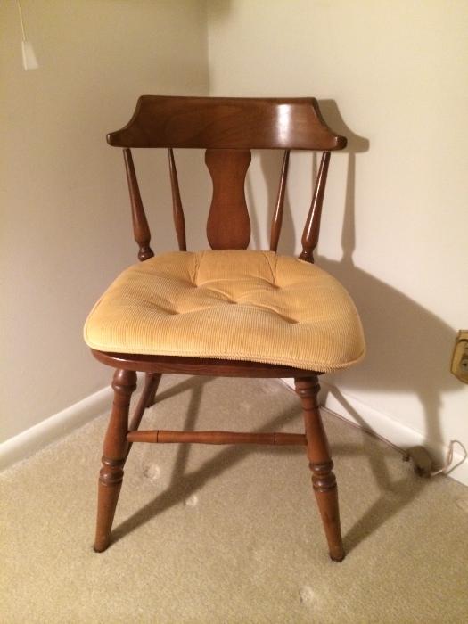 One of two fun early American Napoleon hat chairs.