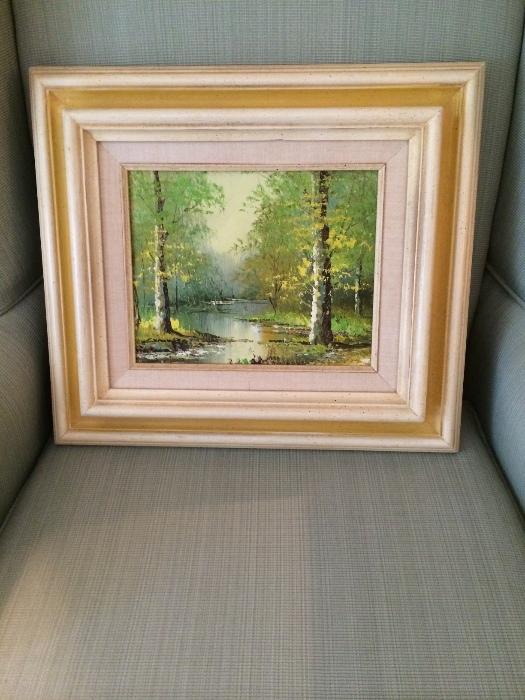 Another pleasant forest view oil painting.