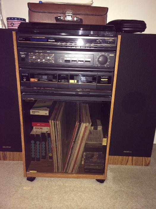 Quasar stereo system and cabinet