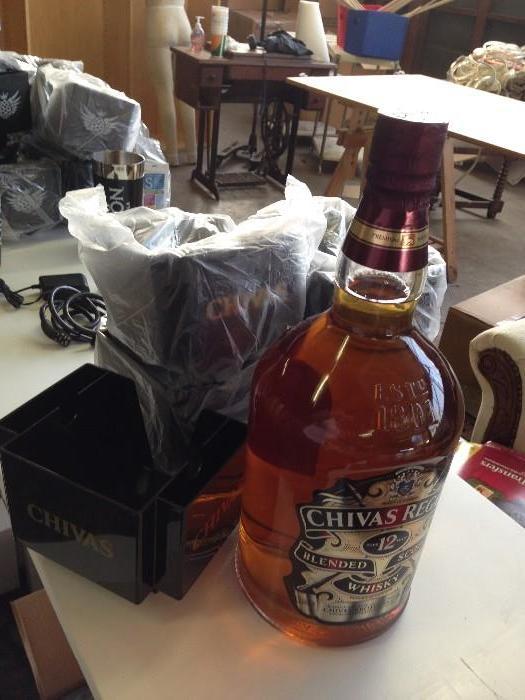 Oversized 4.5 L Chivas Regal 12 year Dummy bottle with colored liquid (not alcohol)