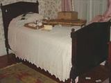 302 - Mahogany twin bed with headboard medalion, original to Walter Place.