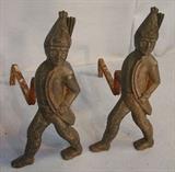 258- Fireplace fenders of Heishen soldiers, 20IN T