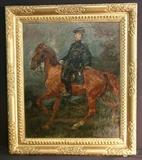 1 - Oil on canvas, Cavalry Soldier Signed Ludwig Putz 1866-1947, Austrailian painter, sold at Jackson's Auction House two times.