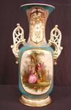 5- Old paris portrait vase, french, ca 1860, 20IN T, 10.5IN W, 7IN D