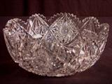 17- Brillant cut glass bowl, 5IN T, 10IN R