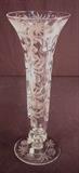 20- Etched glass vase signed Libby, 7.5IN T, 4.5IN D