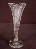 24- Brillant cut glass vase, 10IN T, 4IN D