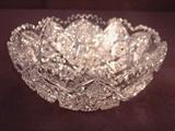 57- Brillant cut glass bowl, 4IN T, 9IN D