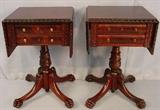 63 - Matching pair federal style mahagony nightstands, ca 1890, 28IN T, 18IN W, 18IN SQ