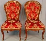 100 - Matching pair of rosewood side chairs, 36IN T, 18IN W, 18IN D