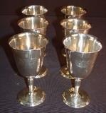 125 - Set of 6 sterling goblets by International Silver Company, 7IN T