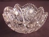 200- Cut glass bowl, 4IN T, 9IN D