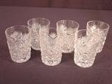 206- Set of 6 cut glass high ball glasses, 7IN D, 4IN T