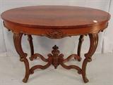 250- Mahogany victorian center table, 28IN T, 42.5IN W, 30IN D