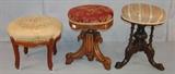 247- Victorian footstool,  248, 249- Organ stools