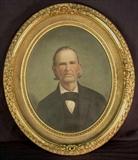271 - Oil on canvas of antebellum man in oval gold frame, 23IN X 20IN