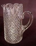 277 - Brilliant cut glass pitcher, 9IN T, 7.5IN D