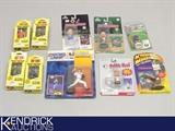 Lot of Miscellaneous New in Package Starting Lineup Figures, Bobbleheads, and G.I. Joe Key Chains
