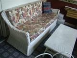 WICKER SOFA & TABLE