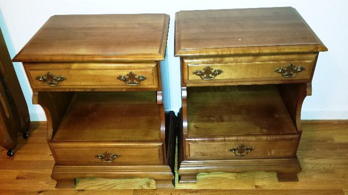 Sumter cabinet Co. rock maple set $900 for queen bed, dresser with mirror chest of drawers and 2 nightstands.