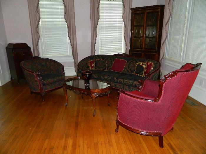 Matching Sofa & Chairs (Have Been Recovered)