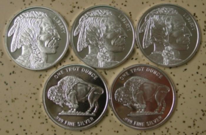1 Troy Ounce Silver Coins