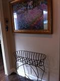               "Monet" style picture; wire planter