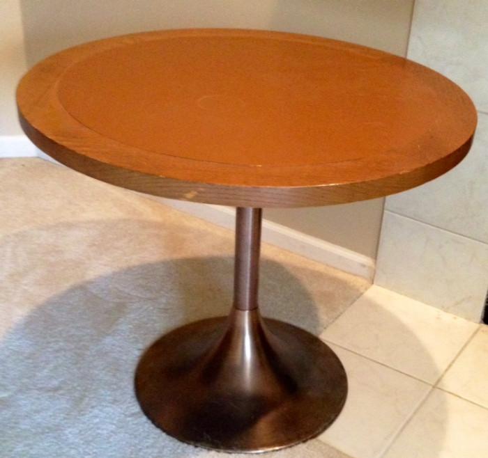 Vintage Tulip Table with leather inlay top