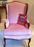 Queen Anne Rose Velvet Armchair