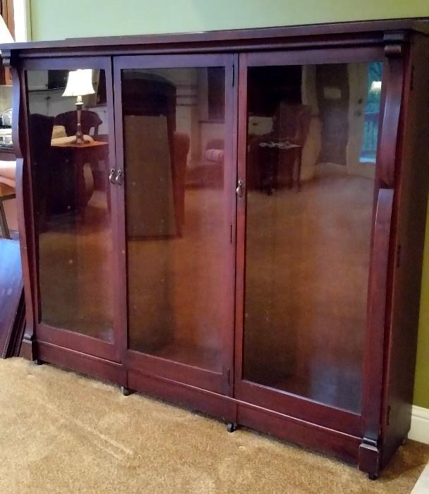 Stunning! Antique Glass Front Library Bookcase