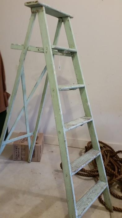 Painted Wood Ladder
