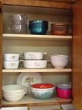 bowls and corning ware