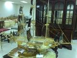 Gilt and silverplate ship replicas