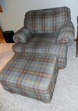 Upholstered Chair & Ottoman