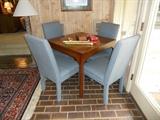 4 Game Table Upholstered Chairs--Family Reclaimed Game Table