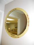 Round Mirror with Painted Frame