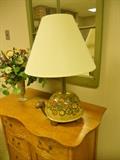 Unusual pottery turtle based lamp