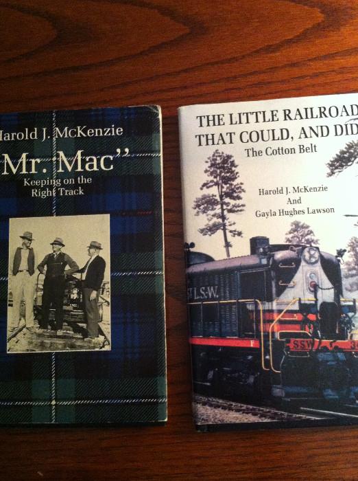 Railroad memorabilia:  Mr. Harold McKenzie's books about the Cotton Belt 