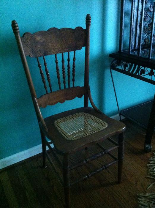                              1 of 2 cane chairs